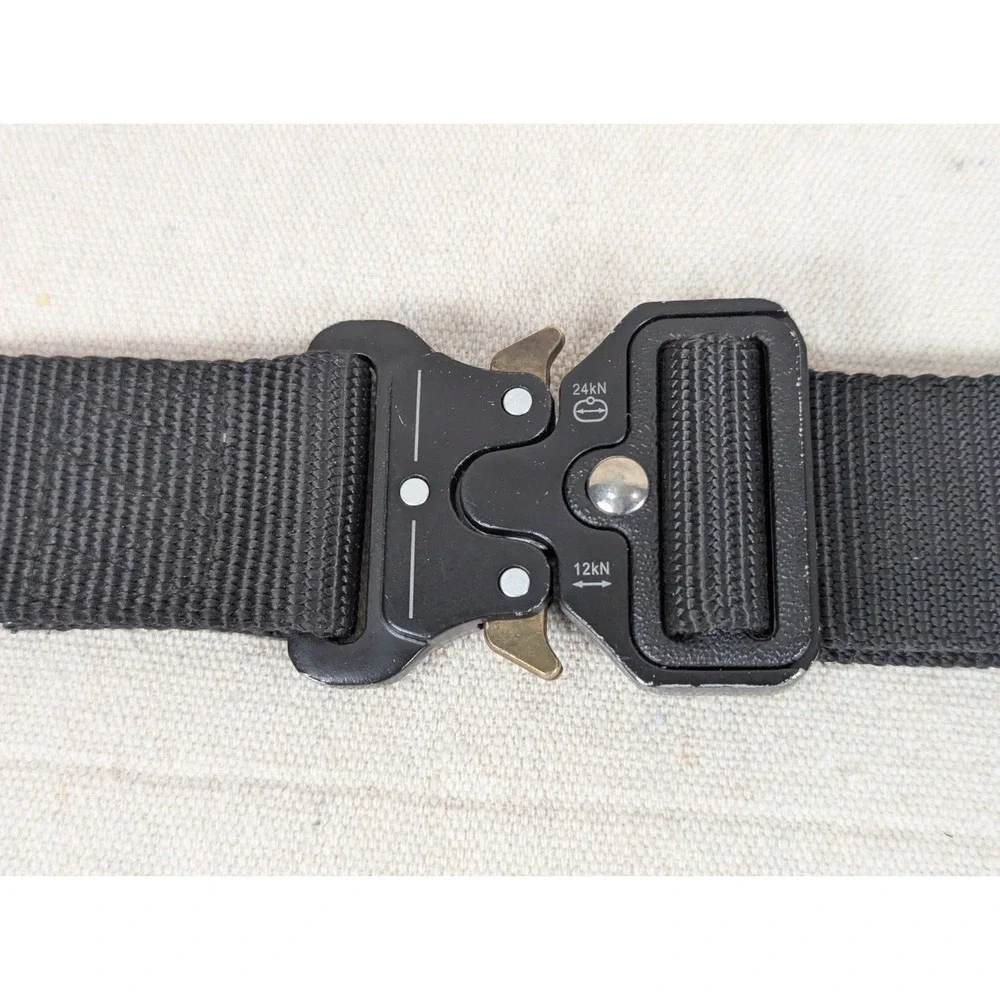 Tactical Nylon Web Belt with Black Quick-Release Buckle Adjustable 42 Inch